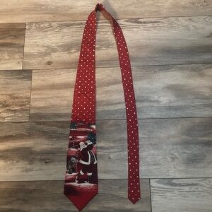 Stafford 100% Italian Silk Golfing Santa Tie VTG